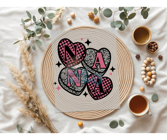 Nana Checkered Hearts