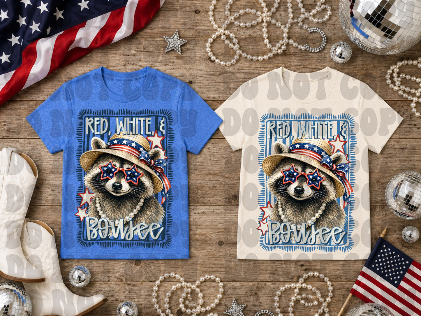 Red White & Boujee Raccoon