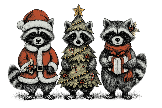 Christmas Raccoons
