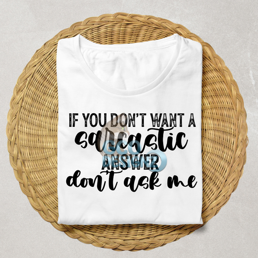 Sarcastic Answer