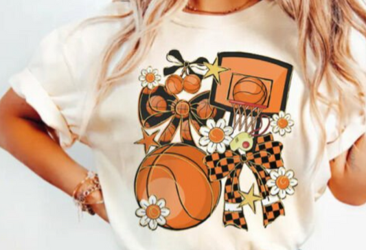 Basketball Bows & Flowers