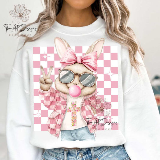 BubbleGum Bunny Checkered