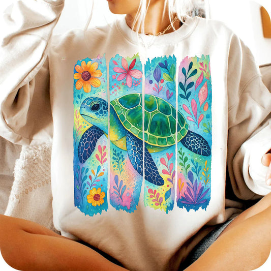 Sea Turtle-Floral