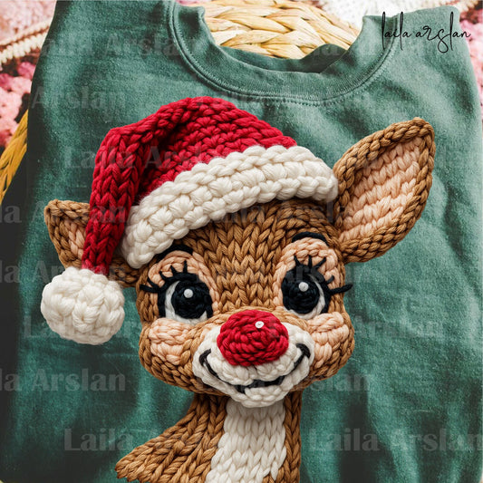 Christmas Reindeer Faux Crochet