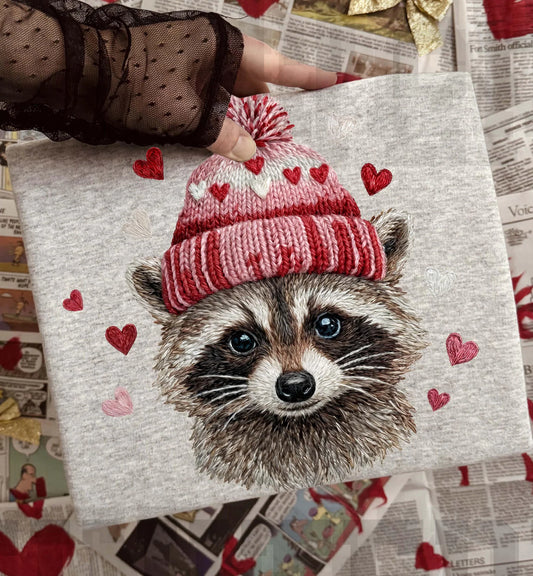 Raccoon with Beanie