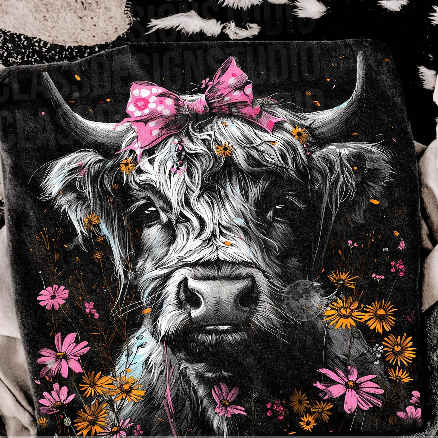 Floral Easter Cow