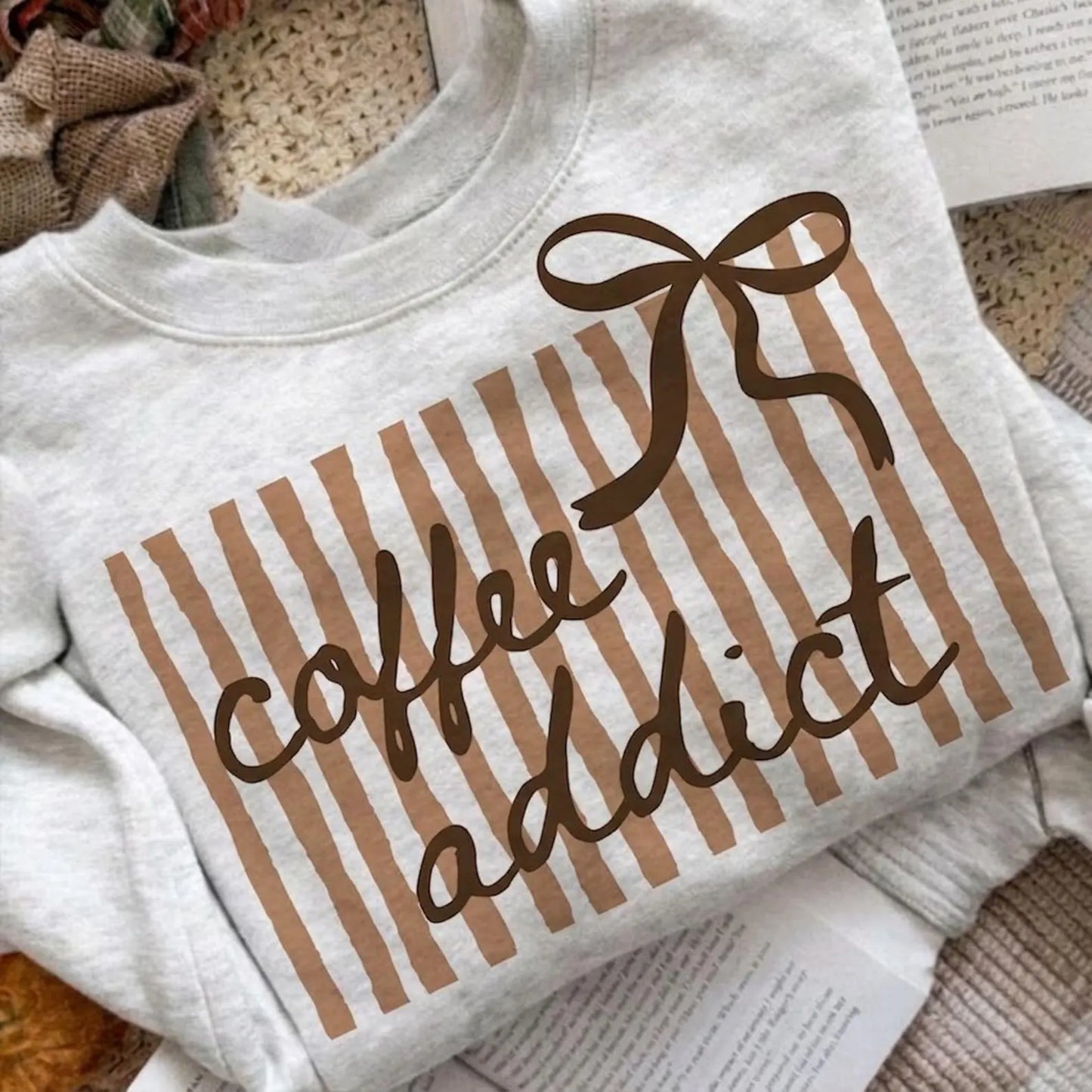 Coffee Addict-Striped