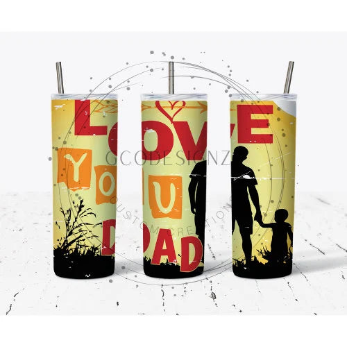 Love You Dad Sublimation Tumbler