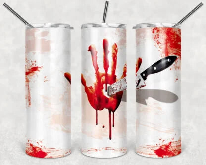 Bloody Hand Sublimation Tumbler