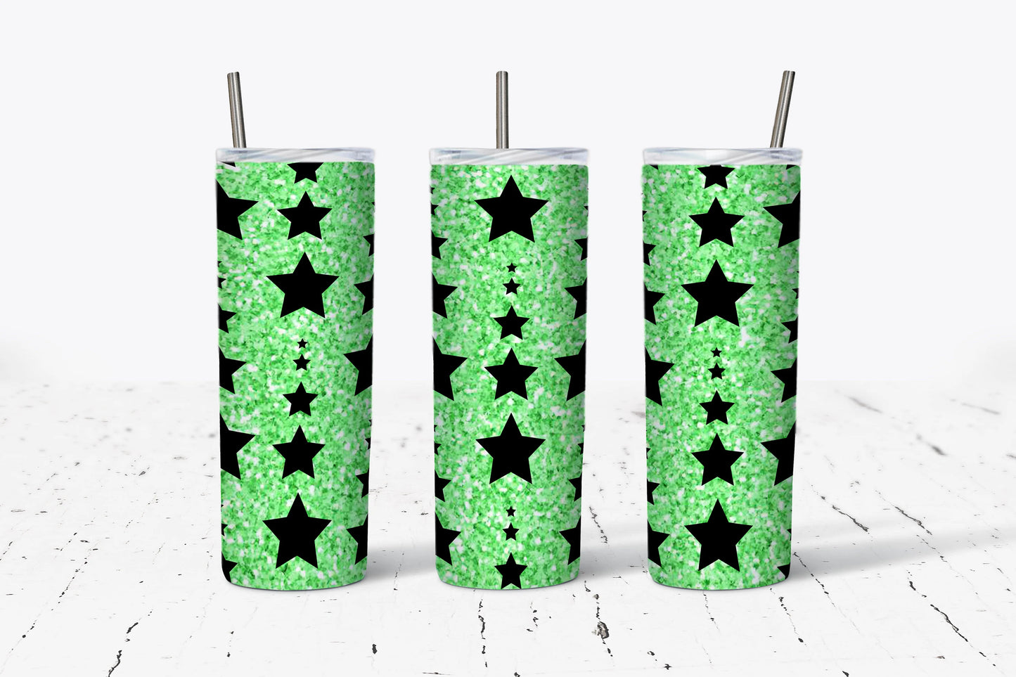 Green Star Sublimation Tumbler