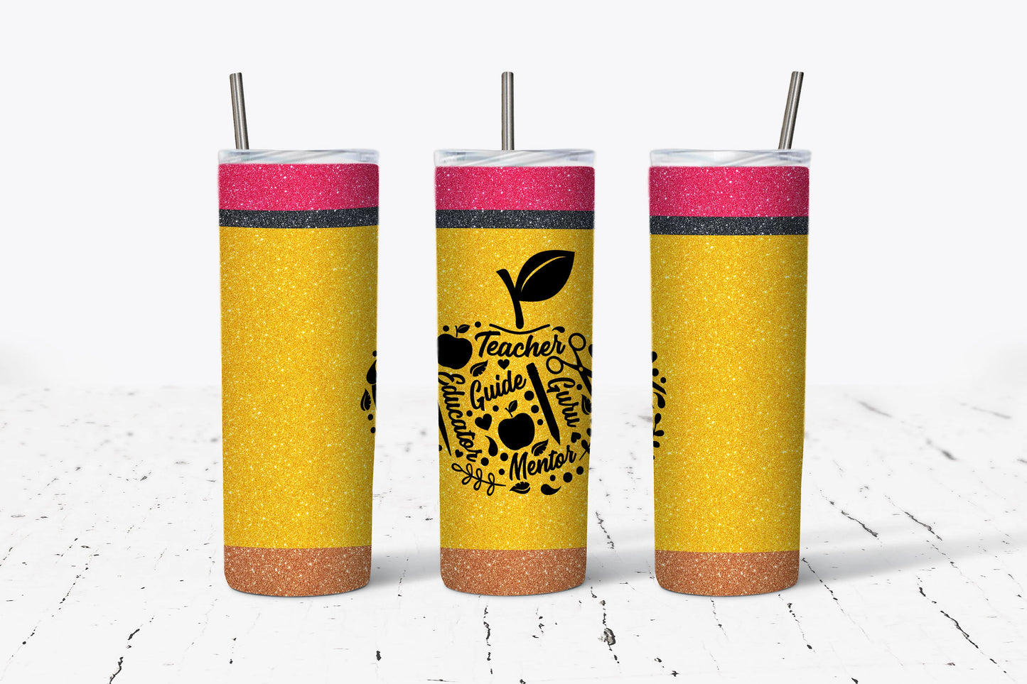 Pencil Teacher Sublimation Tumbler