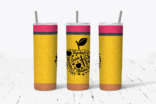 Pencil Teacher Sublimation Tumbler