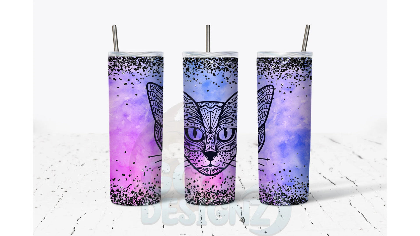 Cat Mandala Sublimation Tumbler