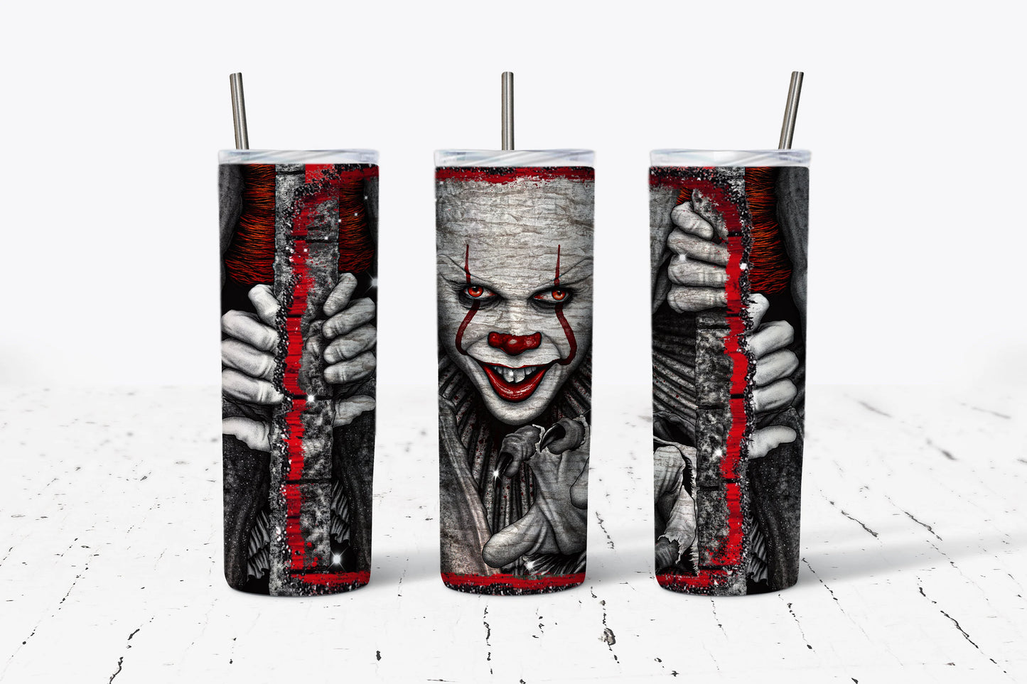 Horror Clown Sublimation Tumbler