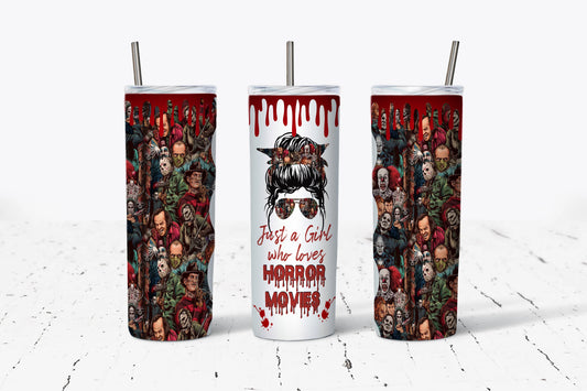 Girl Horror Sublimation Tumbler