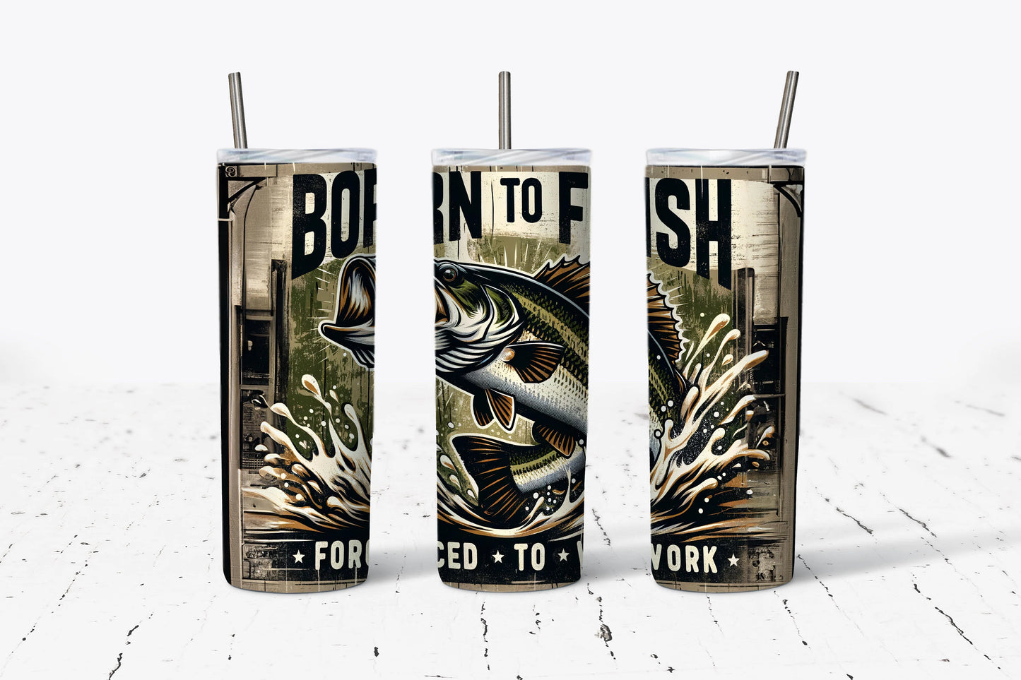 Born to Fish Sublimation Tumbler