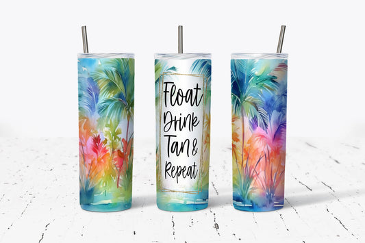 Float, Drink, Tan, Sublimation Tumbler