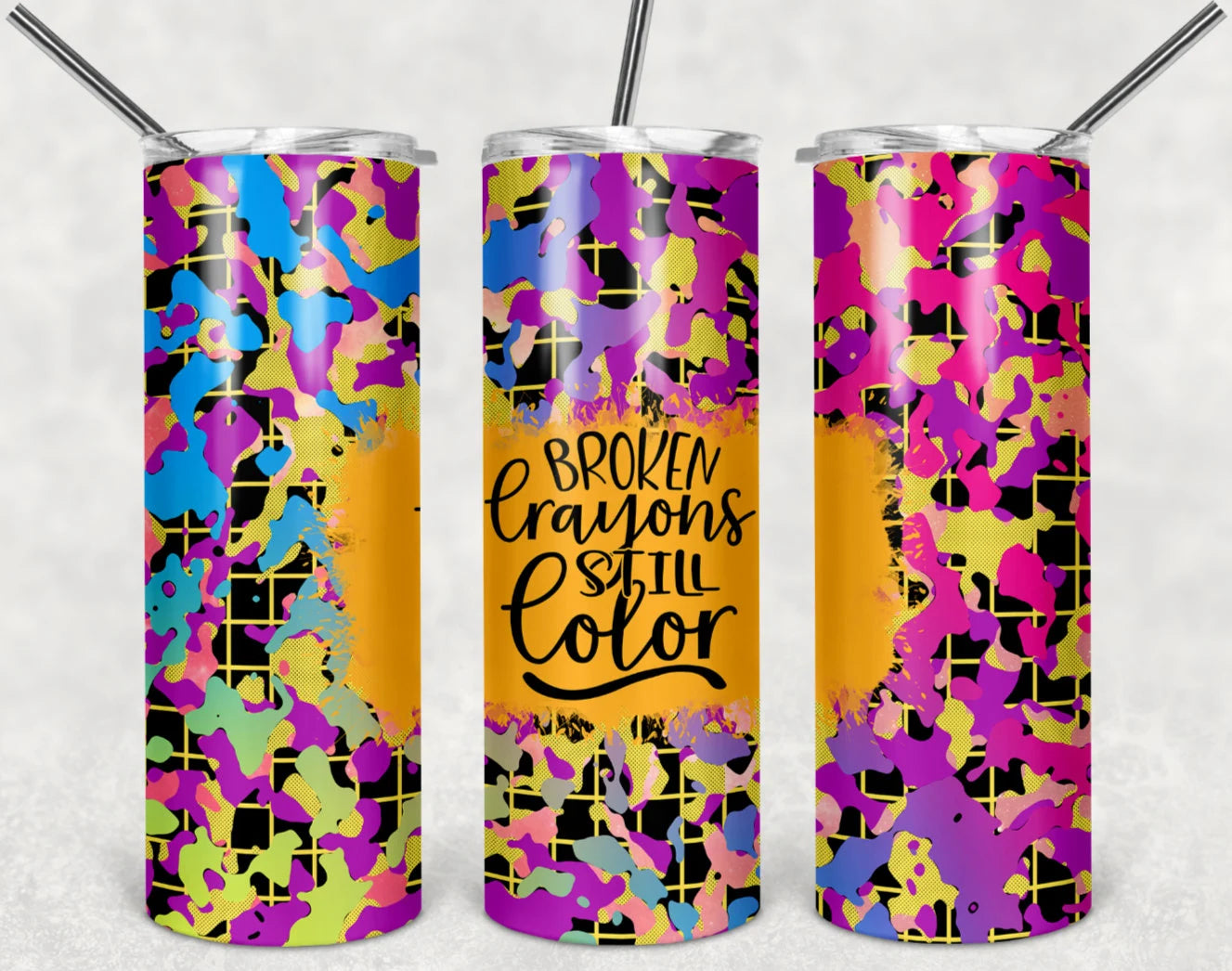 Broken Crayons Sublimation Tumbler