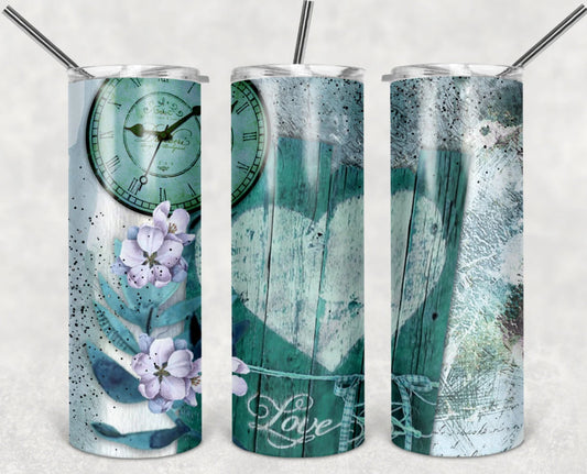 Blue Vintage Sublimation Tumbler