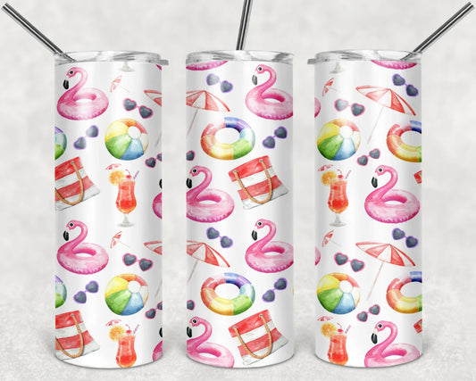 Summer Time Sublimation Tumbler