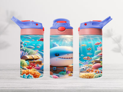 Shark Kids Sublimation Tumbler