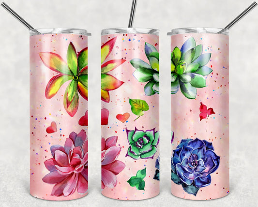 Succulent Sublimation Tumbler