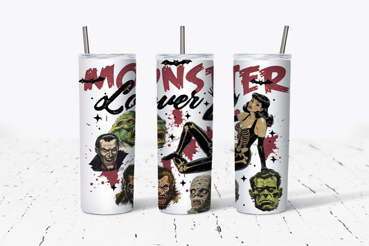 Vintage Horror Monster Tumbler