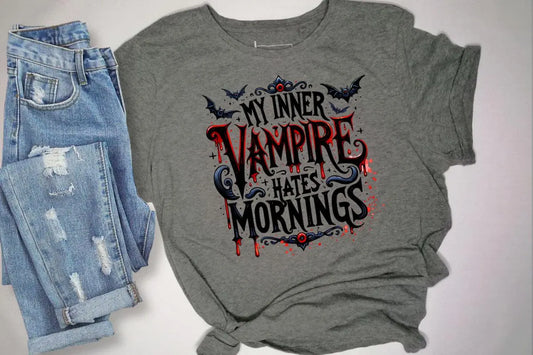 Vampire Mornings DTF Transfer