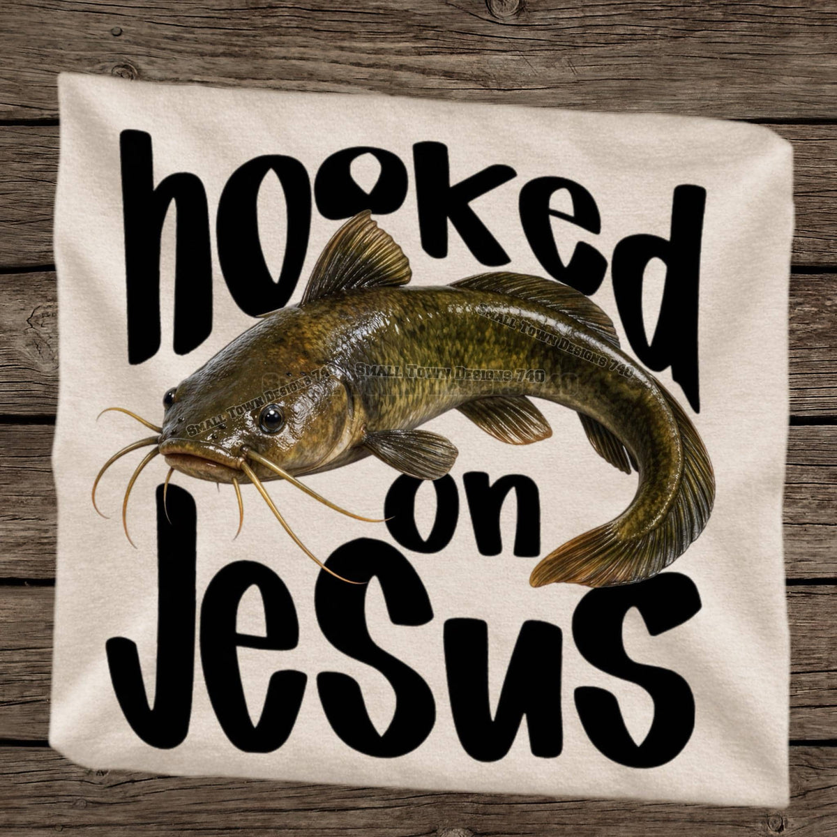 Hooked On Jesus DTF Transfer