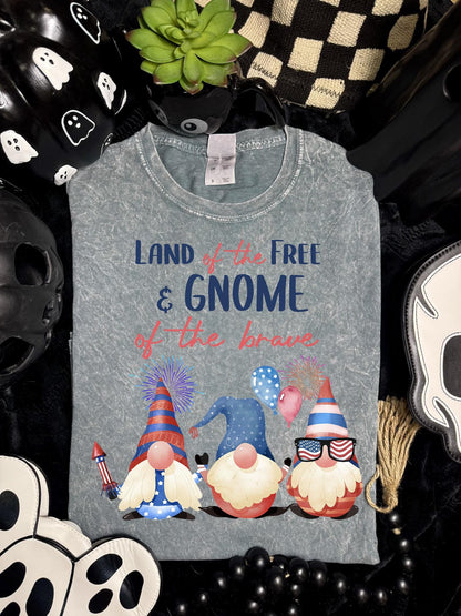 Land Of the Free, Gnome, Brave, 4th, Independence, DTF Transfer