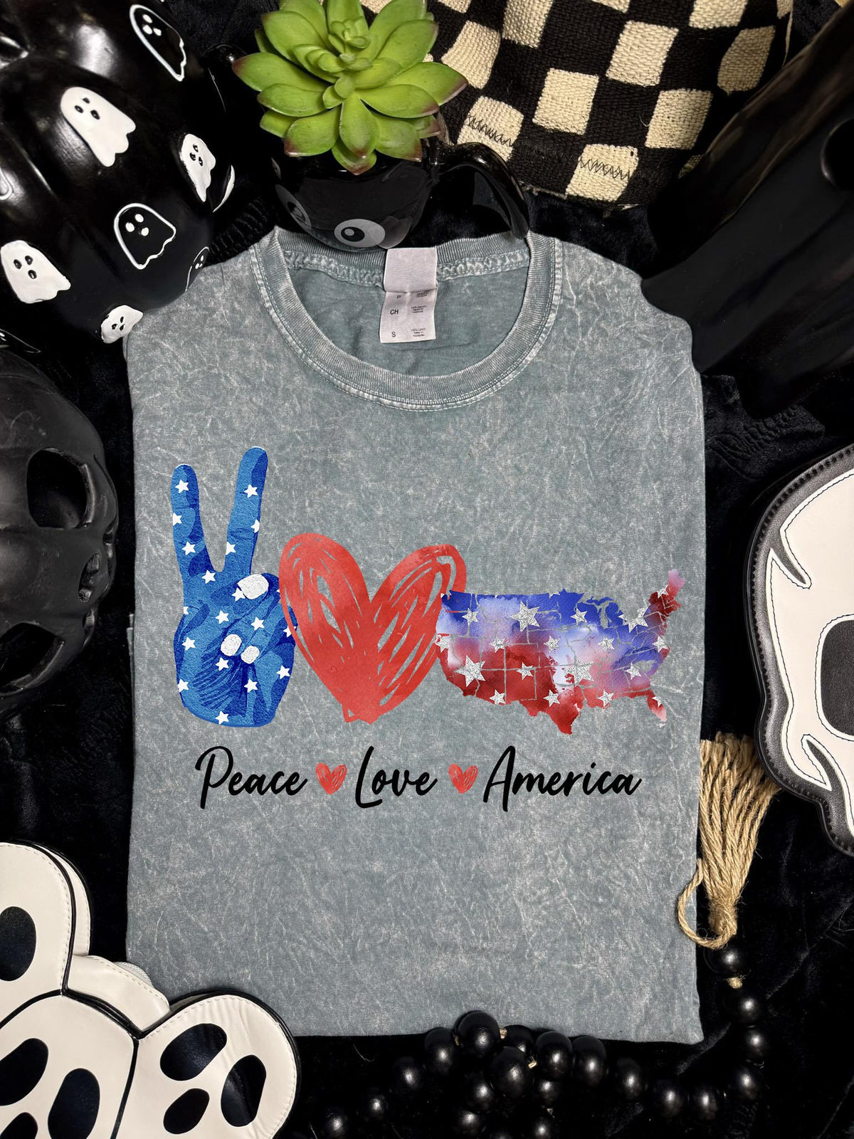 Peace, Love, America, DTF Transfer