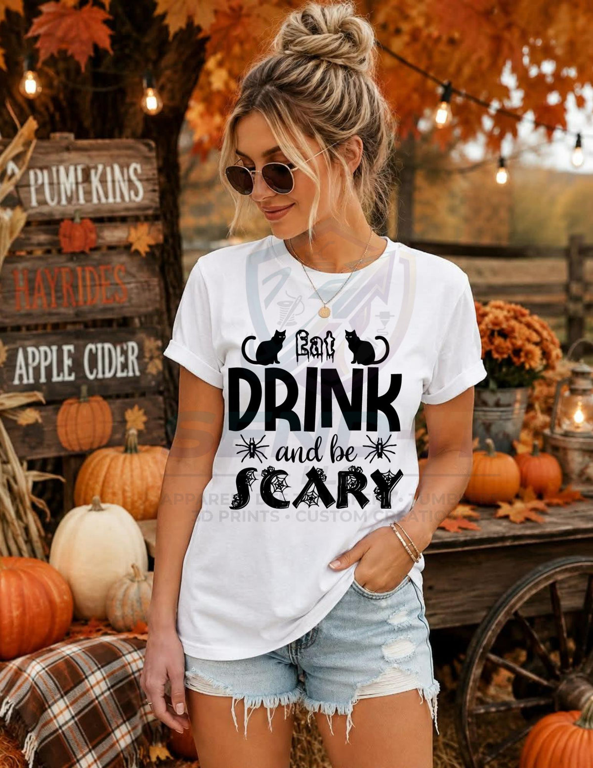 Eat, Drink, Scary, Halloween,  DTF Transfer