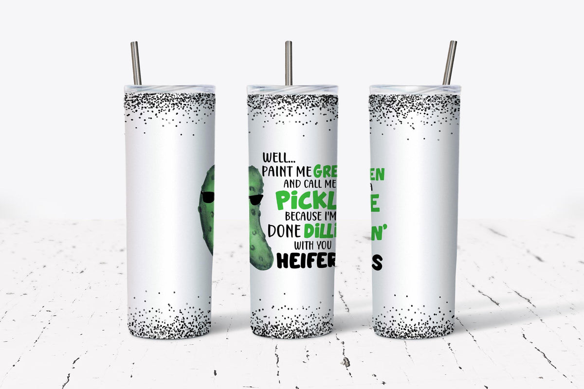 Paint, Me Green, Dill, Pickle, Stainless Steel, Tumbler, Drinkware