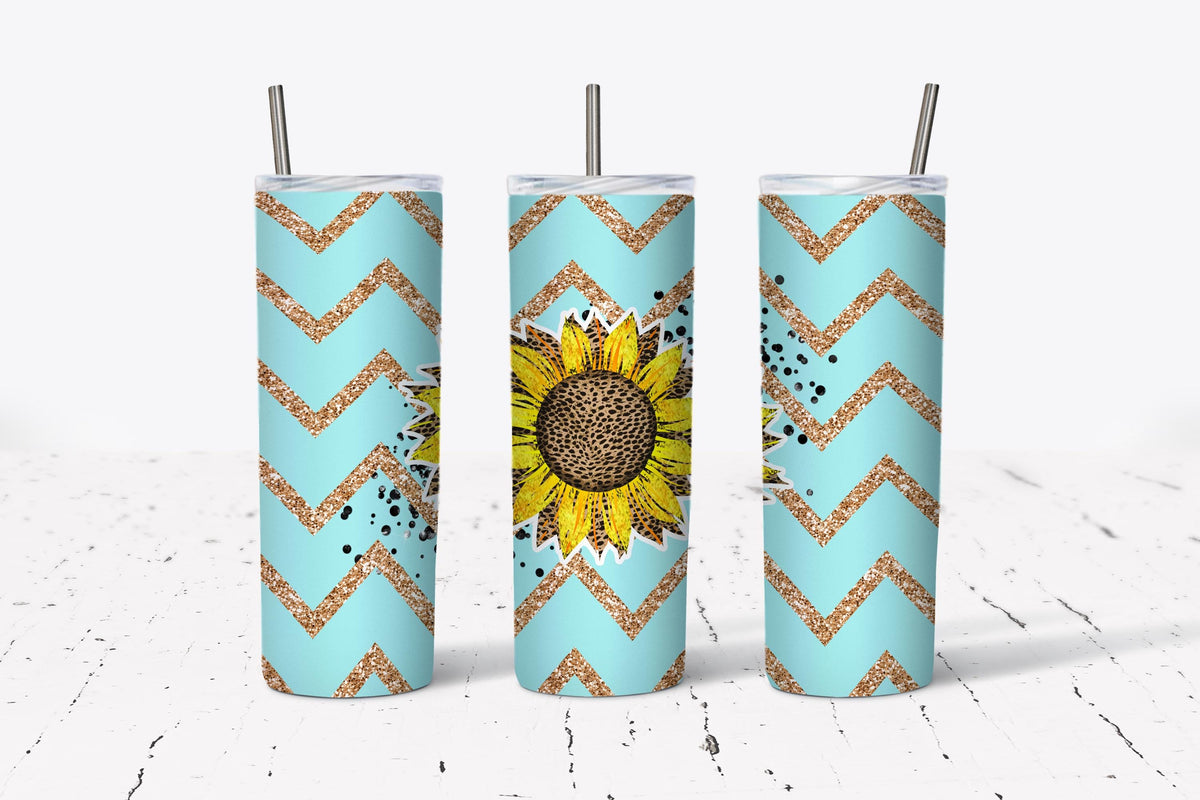 Sunflower, Flowers, Floral, Stainless Steel, Tumbler, Drinkware