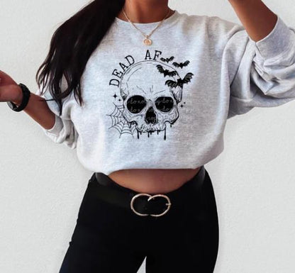 Dead, AF, Skull, Bats, DTF Transfer