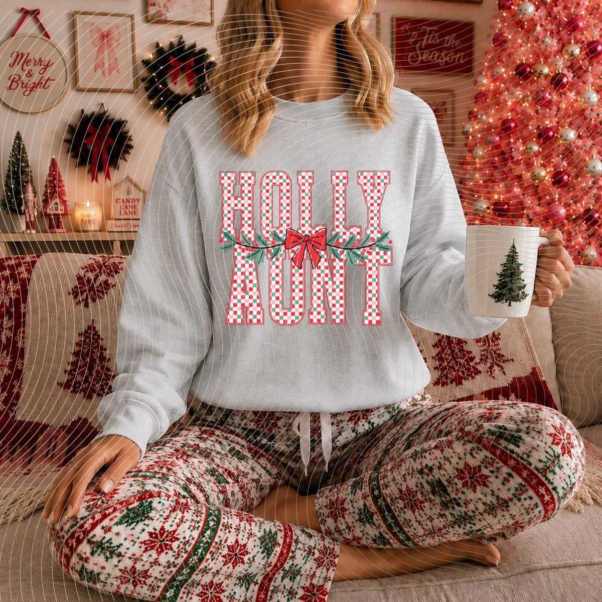 Holly, Aunt, Christmas, DTF Transfer