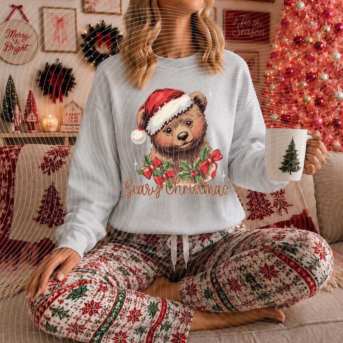 Beary, Christmas, DTF Transfer