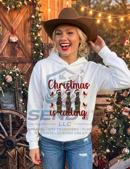 Christmas, Calling, Duck Call, DTF Transfer