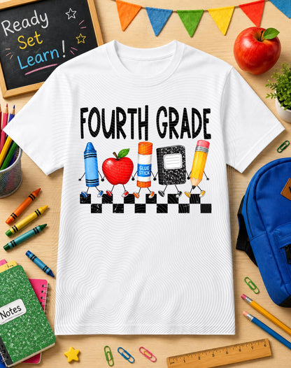 Fourth Grade, Back To School, DTF Transfer