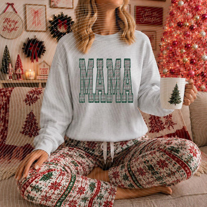 Plaid, Mama, Christmas, DTF Transfer
