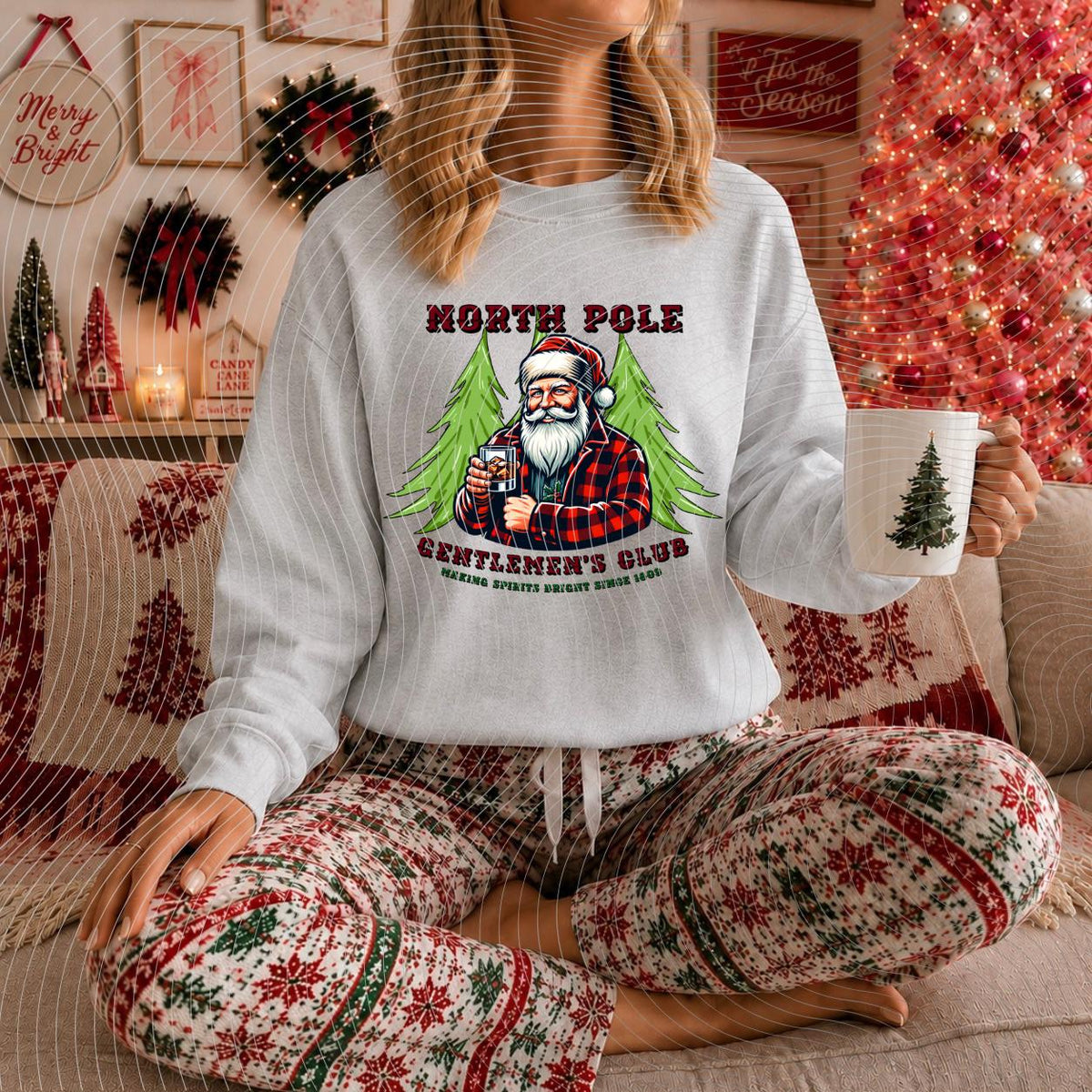 Northpole, Gentlemen, Christmas, DTF Transfer