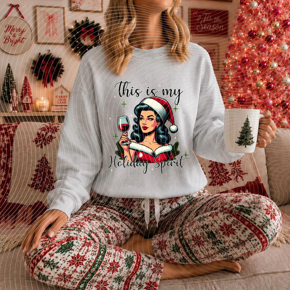 Holiday Spirit, Christmas, DTF Transfer