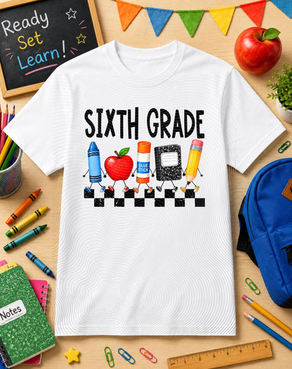 Sixth Grade, Back To School, DTF Transfer