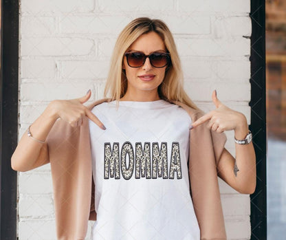 Momma, Leopard, DTF Transfer