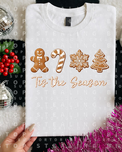 Tis The Season, Cookie, Christmas, DTF Transfer