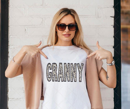 Granny, Leopard, DTF Transfer