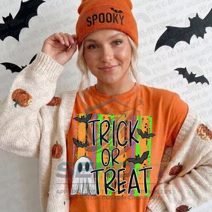 Trick or Treat, Halloween, Ghost, DTF Transfer