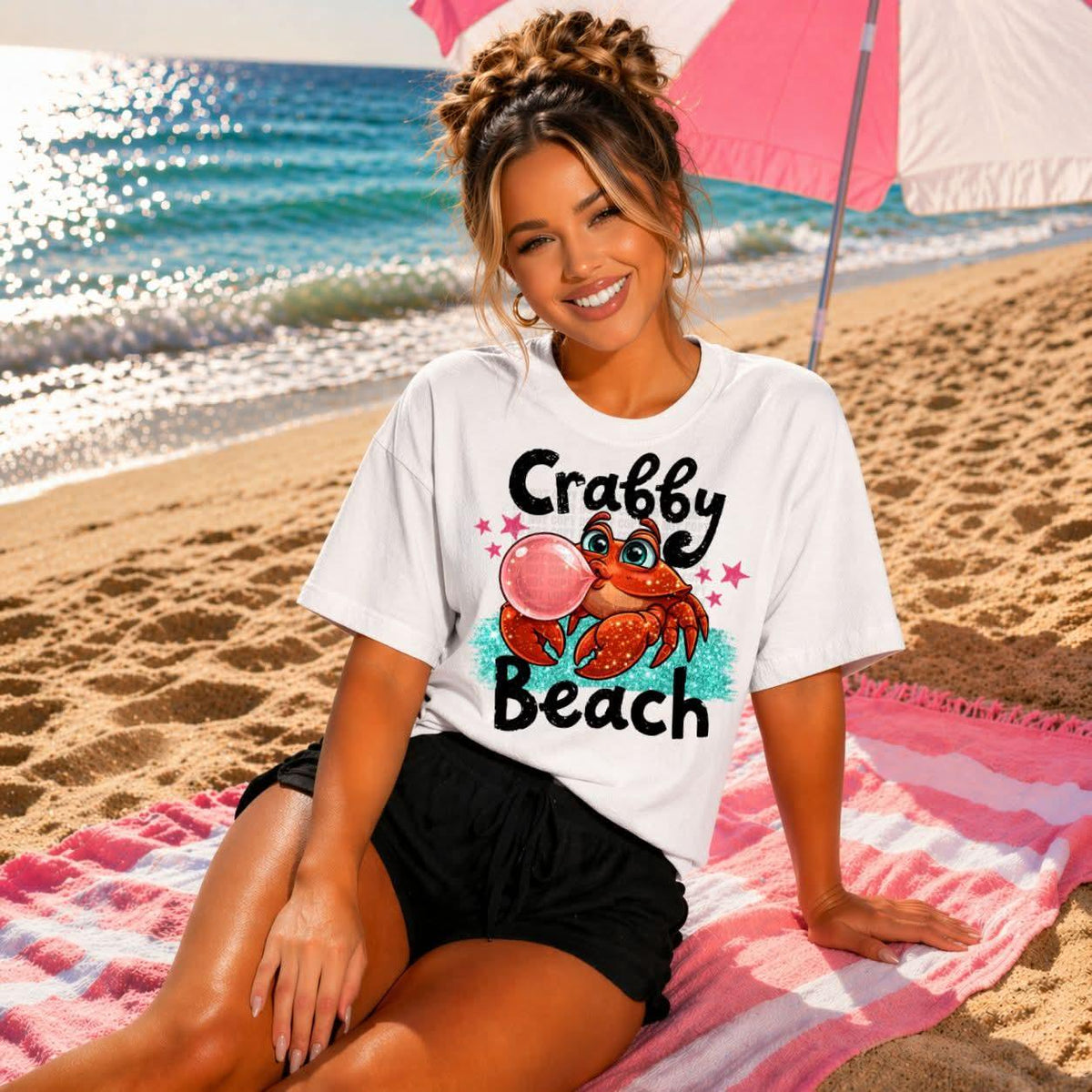 Crabby, Beach, DTF Transfer