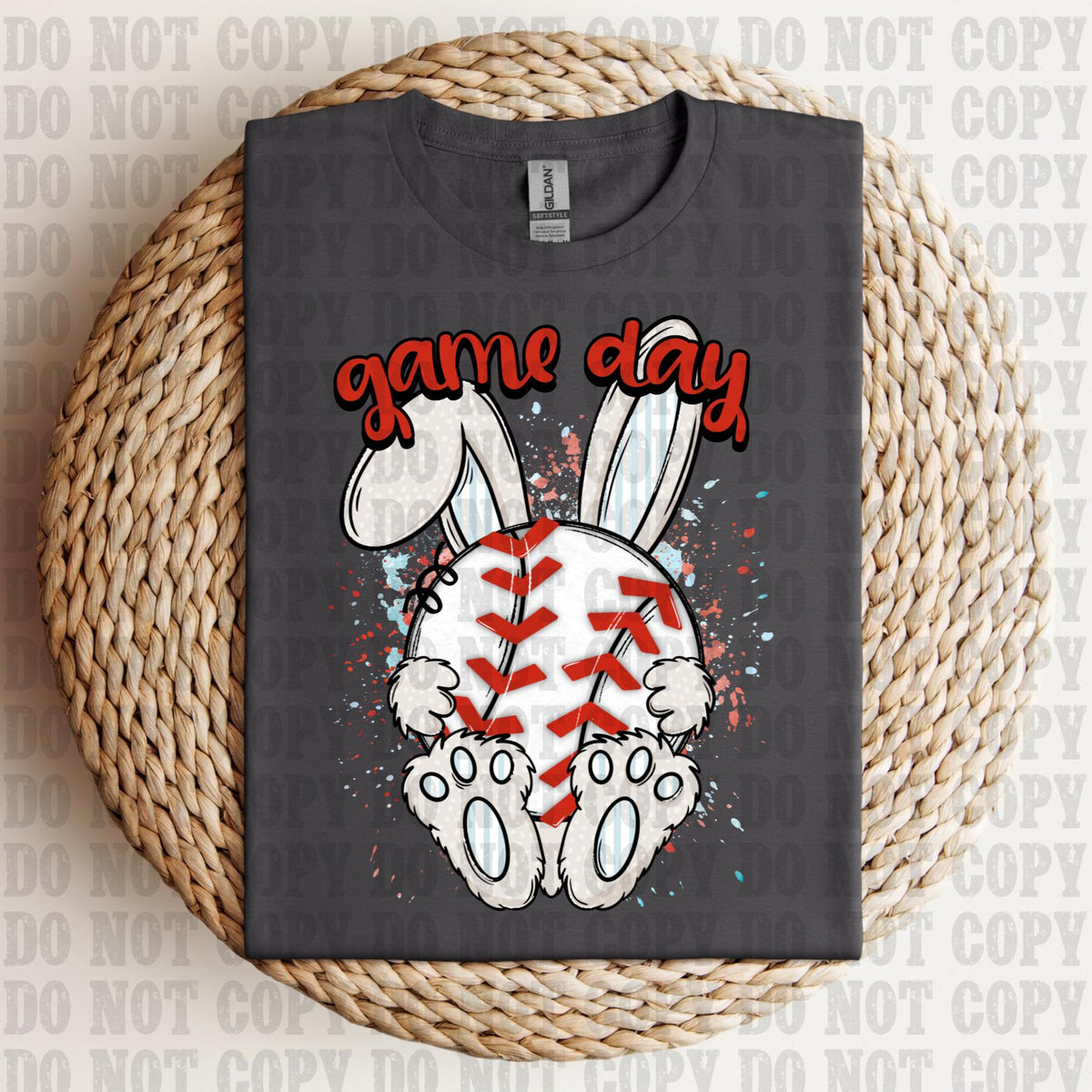 Game Day, Baseball, Bunny, DTF Transfer