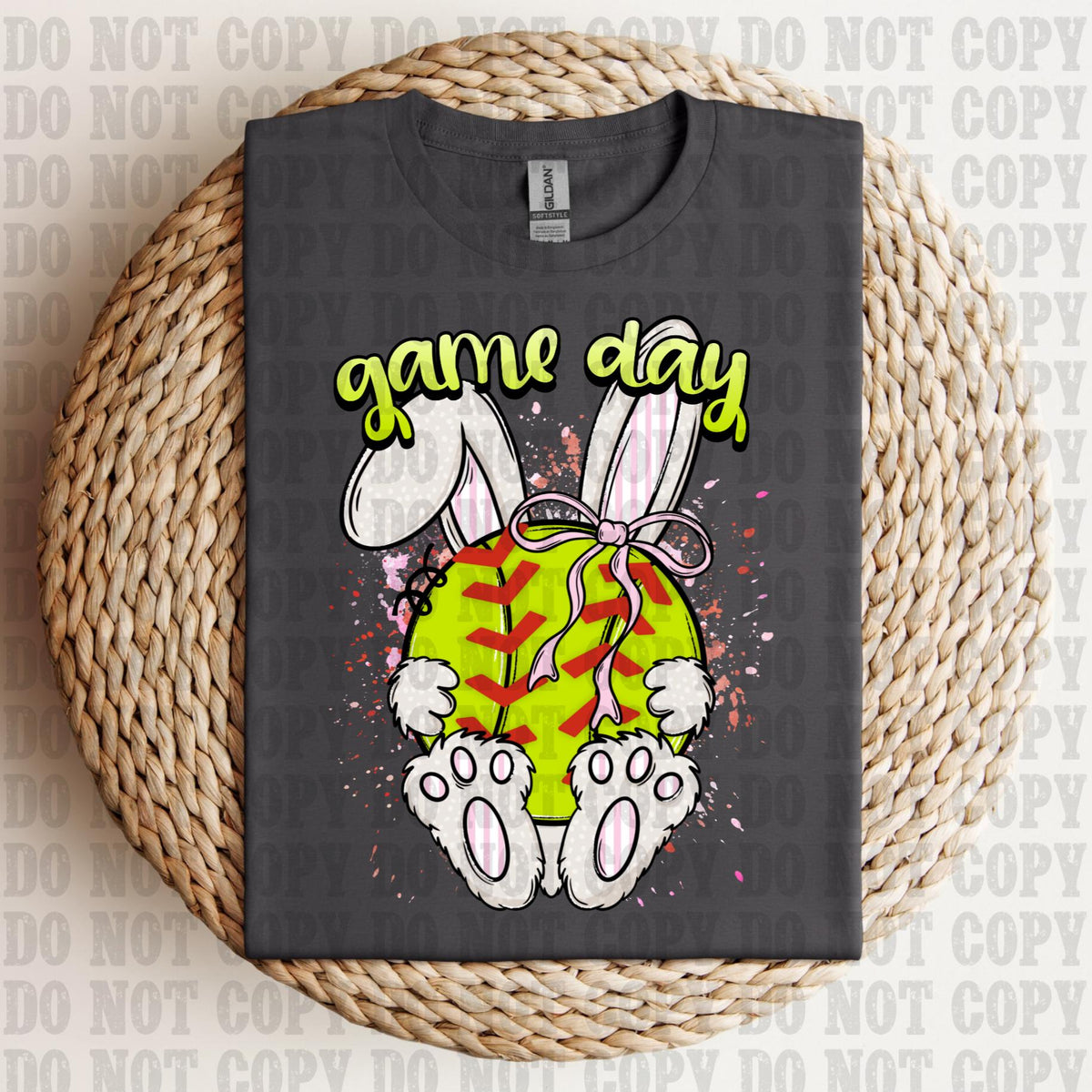 Game Day, Softball, Bunny, DTF Transfer